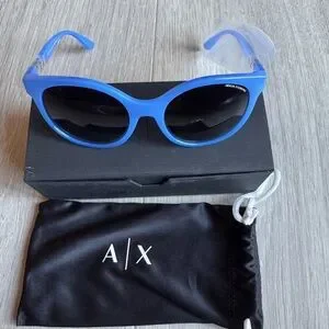 Armani Exchange Blue Sunglasses Modern Sporty Design Armani Exchange AX2036S Sunglasses | FramesDirect.com main image 4